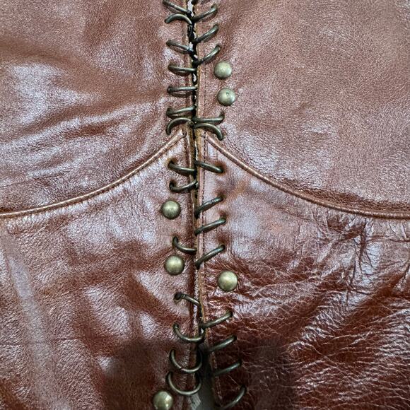 Di Magio Italy Y2K Vintage Cognac Leather Jacket - Picture 6 of 12
